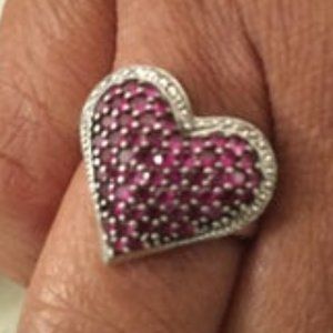 HEART BEAT 🎀925 STERLING  - LAB CREATED RUBIES🎀